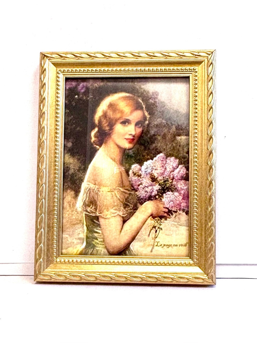 Vintage Style Gold Frame Lawrence Home 5 x 7 Easel Back F571011